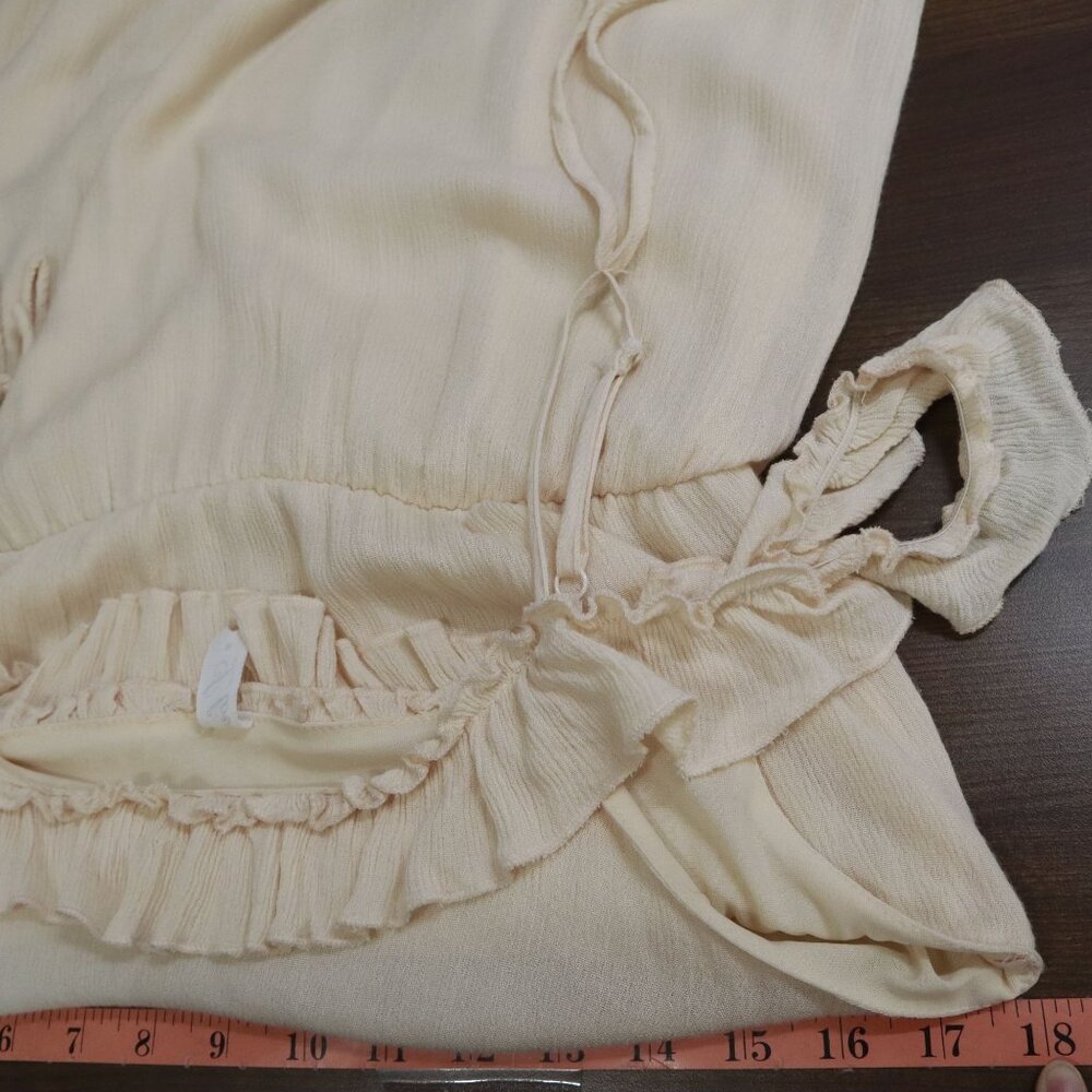 L Love Maxi Dress‎ Womens M Peach Fairycore Cottagecore Boho Romantic Ethereal - Picture 15 of 16